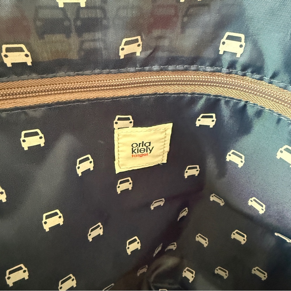 Orla Kiely Cars Pattern Large Travel Tote Bag - Picture 5 of 6